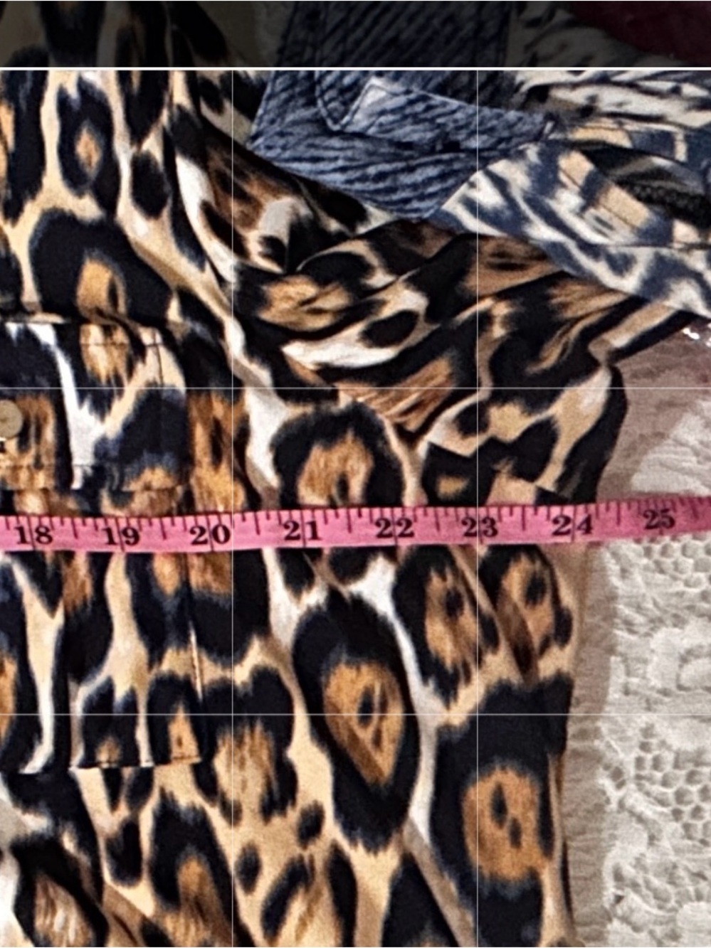 Peter Nygard Leopard Print Tunic in Blue, Tan and Black - Picture 10 of 10